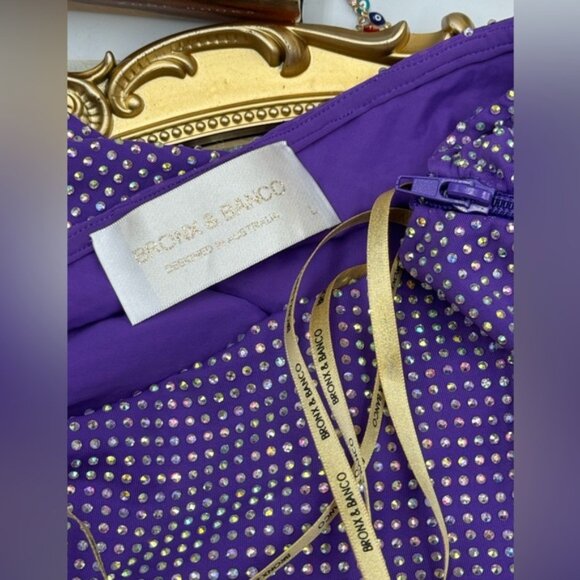 🆕 BRONX & BANCO 🧿 NWOT Starlight Rhinestone Embellished Mini Dress, Sz L US 8 - Picture 12 of 16
